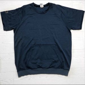 Adidas Blue Active Wear Top with Kangaroo Pockets
